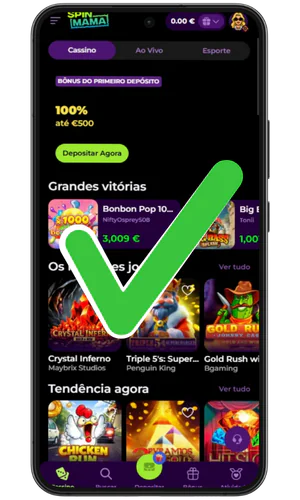 O registo está concluído. Spinmama