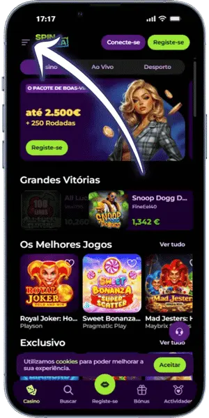 Spinmama Abrir a área de bónus